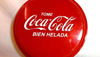 Cartel de chapa Coca Cola 40 cm diametro