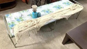 Catre Con Colchoneta , Farol Y Hamaca Paraguaya