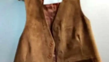Chaleco de hombre en cuero marrón talle 40