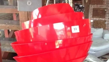 colgante luz de acrílico rojo