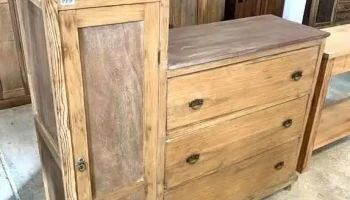 Comoda 3 Cajones 1 Puerta Con Perchero 1,30 X 0,40 X 1,28