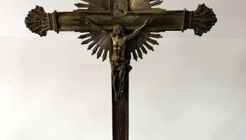 Crucifijo En Bronce 0,64 Alto
