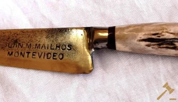 Cuchillo artesanal hoja tijera esquilar Juan M Mailhos