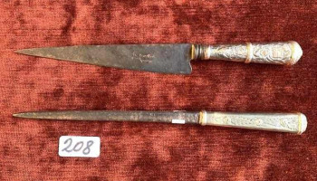 Cuchillo Gaucho ( Hoja 0,18) Y Chaira (0,17cm) Solingen Franz Wenk