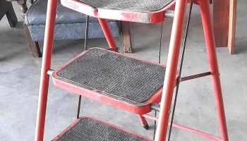 escalera de metal 4 escalones