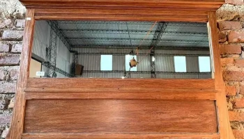 Espejo Marco En Roble 1,04 X 0,74 Alto