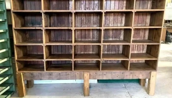 Estante Archivador Organizador Rustico 2,40 X 0,44 X 1,75 Alto (25 espacios)