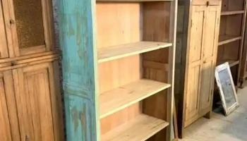Estante Biblioteca En Pino Brasil Laqueada 0,99 X 0,35 X 1,96 Alto