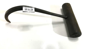 Gancho Antiguo Hierro Y Base Madera