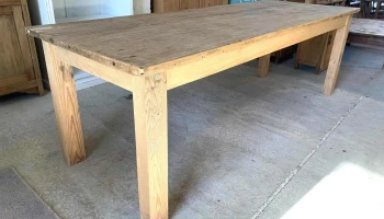 Gran Mesa De Salon En Pino Blanco 2,50 X 0,90 X 0,83 Alto
