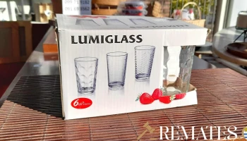 juego de 6 vasos de vidrio