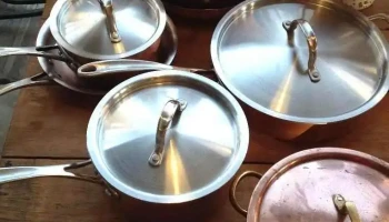 Juego de bateria de cocina en cobre 7 piezas