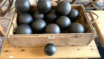 Juego De Bochas 6 Lisas 6 Rayadas Y Chico