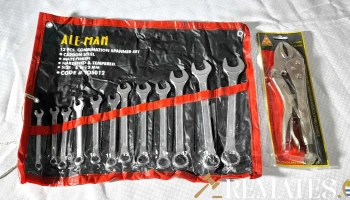 juego de llave de boca y estria 12 ps y pinza morza