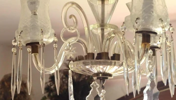 Lampara de cristal con caireles