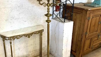 Lampara De Pie En Bronce 3 Luces