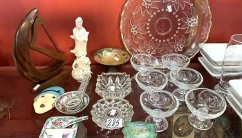 Lote De Adornos Varios Ceniceros Copas Y Bandeja