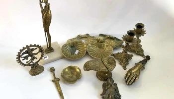Lote De Piezas De Bronce