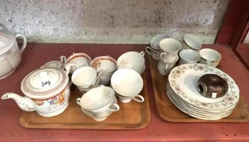 Lote De Platos, Tazas Tetera Mate Galleta Y Pie De Lampara