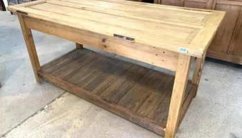 Mesa De Madera Patas De Pinotea Tapa De Puerta 1,60 X 0,77 X 0,79 Alto