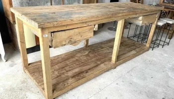 Mesa De Trabajo 2 Cajones 2,58 X 0,84 X 1m Alto