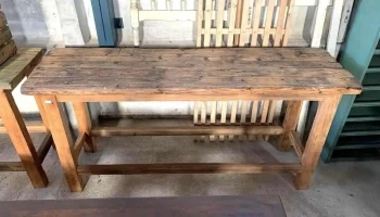 Mesa De Trabajo Madera Dura 2,25 X 0,63 X 1,06 Alto
