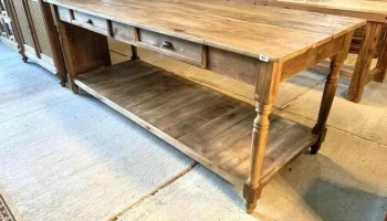 Mesa Isla En Pino 2,30 X 0,87 X 0,90 Alto