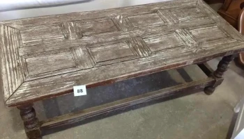 mesa madera rústica de living 0,50 x 1,20