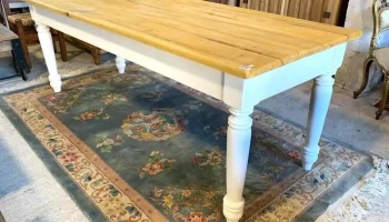Mesa Patas Torneadas En Alamo  2,20 X 0,87 X 0,79 Alto