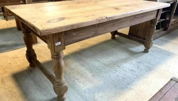 Mesa Patas Torneadas Pino Y Pinotea 1,85 X 0,89 X 0,75 Alto