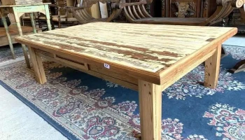 Mesa Ratona Con Cajon En Pinotea 1,60 X 1m X 0,48 Alto