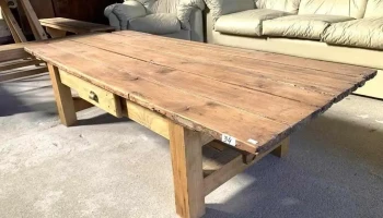 Mesa Ratona En Pino Blanco C/ Cajon 1,69 X 0,71 X 0,43