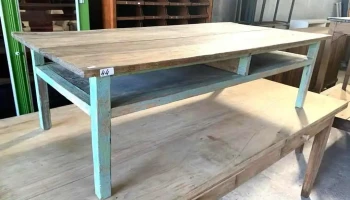 Mesa Ratona Patas Laqueadas Verdes, 1,50 X 0,75 X 0,45 Alto