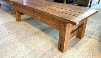 Mesa Ratona Rustica Apaisada En Pinotea 1,67 X 0,57 X 0,46 Alto