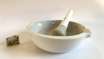 Mortero De Ceramica Con Pilon 0,24 Diam