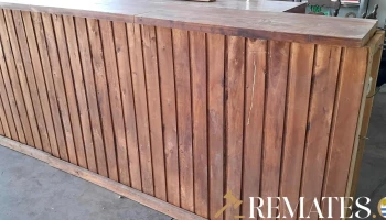 mostrador de madera