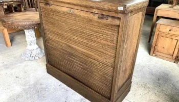 Mueble Archivador En Roble De Cortina 1,10 X 0,46 X 1,10 Alto