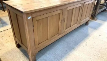 Mueble Bajo 3 Puertas En Pino Blanco 1,96 X 0,55 X 0,80 Alto (sin Estante)