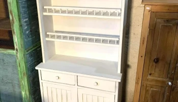 Mueble Laqueado 2 Puertas 2 Cajones C/ Alzada Cristalero 0,80 X 0,35 X 1,80 Alto