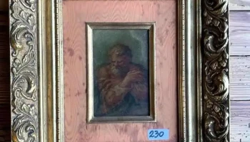 Oleo Marco Dorado A La Hoja 0,36 X 0,42 Cm