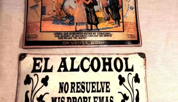 Par de chapas esmaltadas al poliuretano replicas bombe