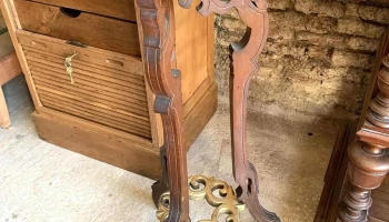 Pedestal Madera Y Marmol 0,90 Alto