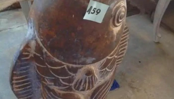 pieza  de cerámica motivo pez Feng Shui 0,57 alto x 0,40 ancho