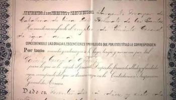 Reconocimiento por meritos y servicios del Presidente de la República