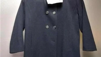 Saco de paño de lana para niña, color azul (sin talle)