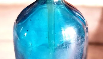Sifón antiguo azul sano impecable