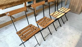 Sillas Plegables en hierro y Pinotea