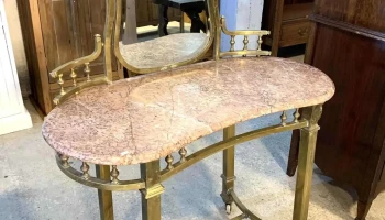 Toilette En Bronce Con Marmol 1m X 0,50 X 1,40 Alto
