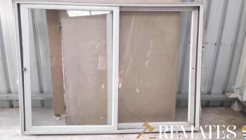 ventana de aluminio blanco de 2 hojas