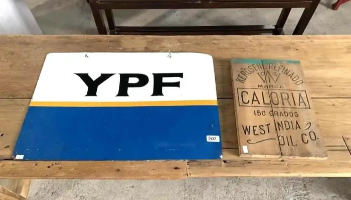 1 Chapa Ypf Y Cartel Queroseno En Madera -  1 - 06-12-2020